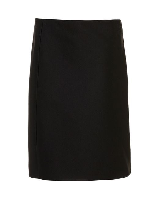 Miu Miu Black Radzimir Midi Wrap Skirt