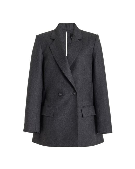 Brandon Maxwell Black The Riley Double-breasted Wool-blend Jacket