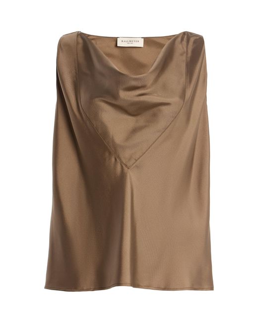 Kallmeyer Brown Nicola Silk-Twill Top