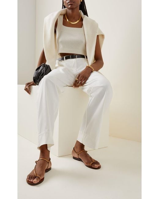 A.Emery Brown Lily Leather Sandals