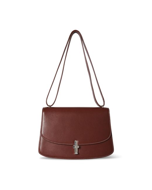 The Row Brown Sofia 10 Leather Shoulder Bag