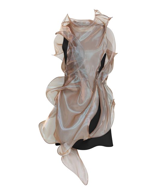 Maticevski Gray Unknowing Mini Dress