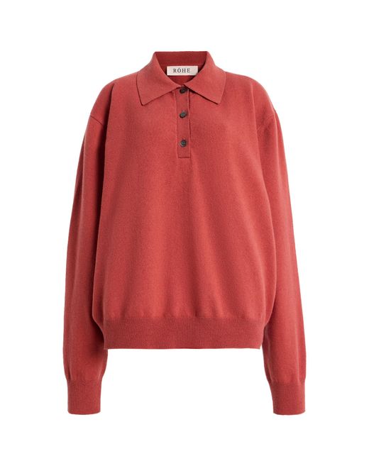 Rohe Red Classic Knit Polo