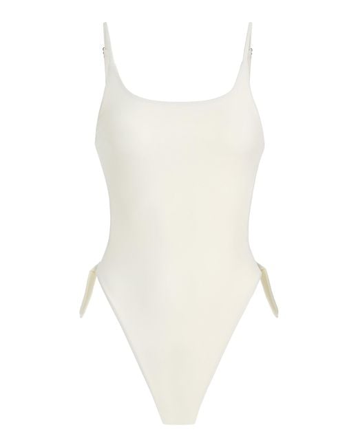 Mare Perpetua White D-Ring One-Piece Swimsuit