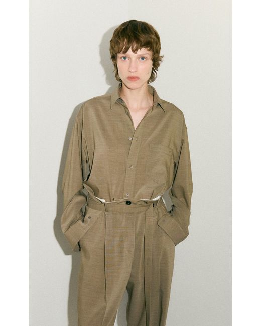 DARKPARK Natural Anne Wool Tailored Shirt
