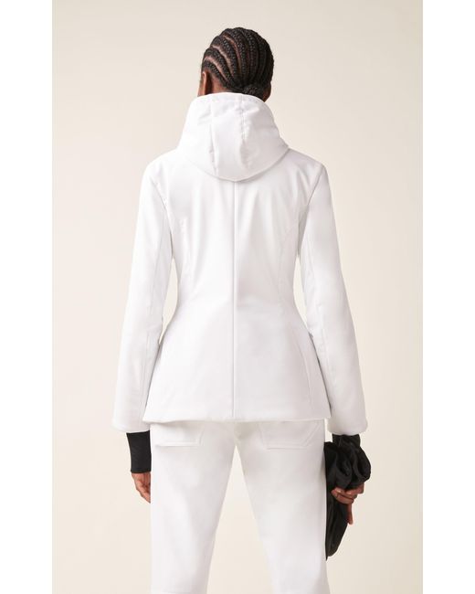 Balenciaga White Hourglass Nylon Ski Jacket