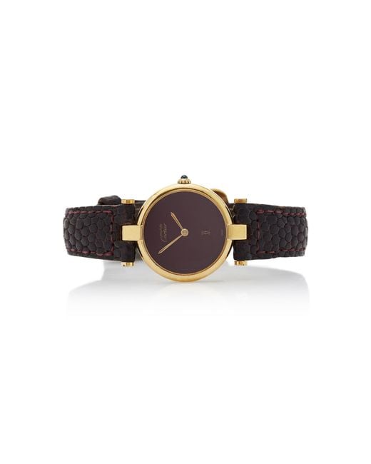 Stephanie Windsor Metallic Stainless Steel Vintage Must De Cartier Vendome Watch