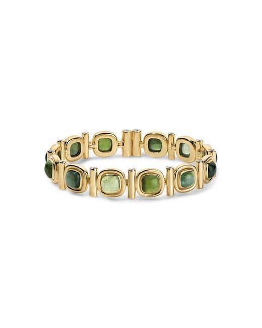 JADE RUZZO Metallic Gilda 18K Tourmaline; Diamond Bracelet