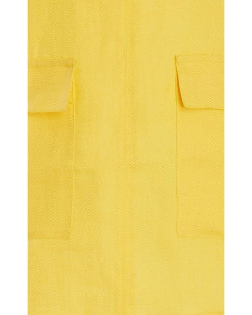 Bondi Born Yellow Varenna Organic Linen Mini Dress