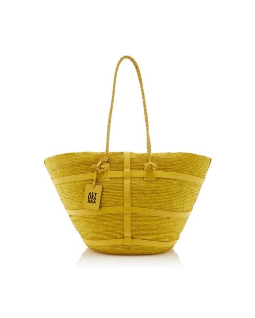 Altuzarra Yellow Watermill Large Straw Bag