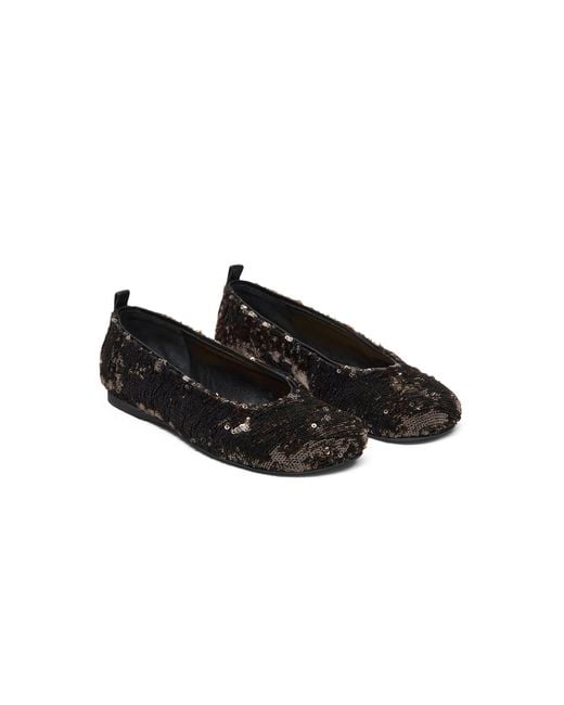J.W. Anderson Black Sequined Ballet Flats