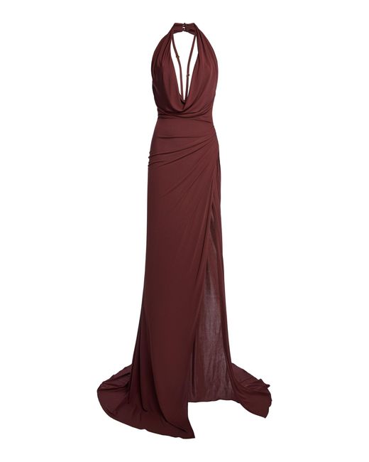 Zuhair Murad Purple Cowl-Neck Maxi Dress