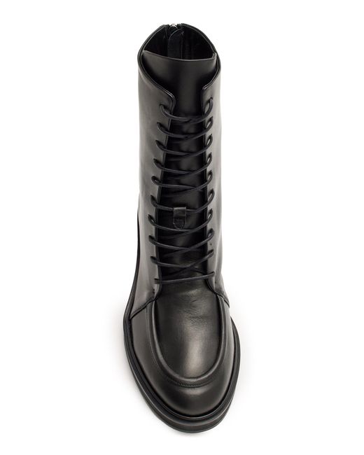 Aeyde Black Max Leather Lace-up Ankle Boots