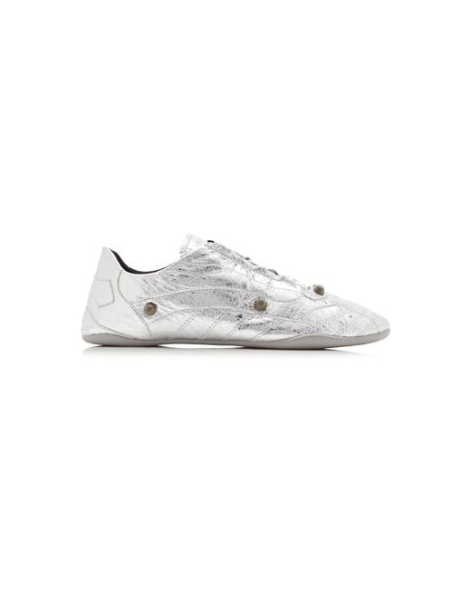 Balenciaga Zen Metallic Leather Sneakers