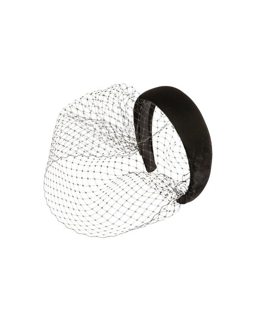 Jennifer Behr Black Kate Velvet Headband