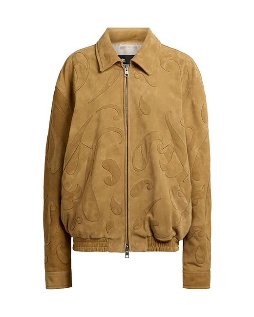 Etro Natural Patterned Leather Jacket