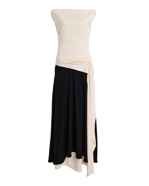 Proenza Schouler White Daliah Two-Tone Maxi Dress