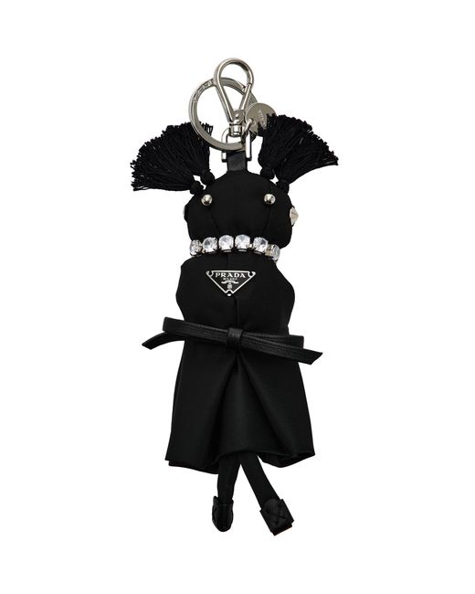 Prada Black Re-Nylon Keychain Charm