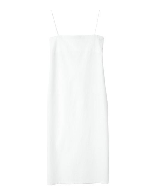 Jacquemus White The Venetia Sleeveless Cotton Midi Dress