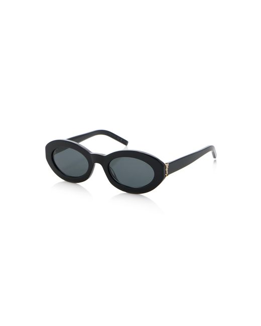 Saint Laurent Black Round-frame Acetate Sunglasses