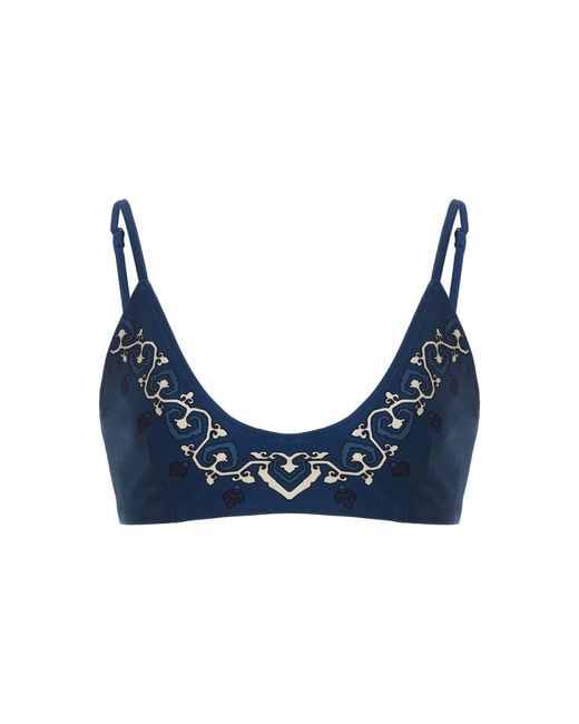 Sea Blue Blaise Printed Bikini Top