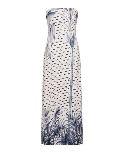 ANDRES OTALORA White Solamente Printed Maxi Dress