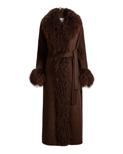DUCIE Brown Lola Wool Coat