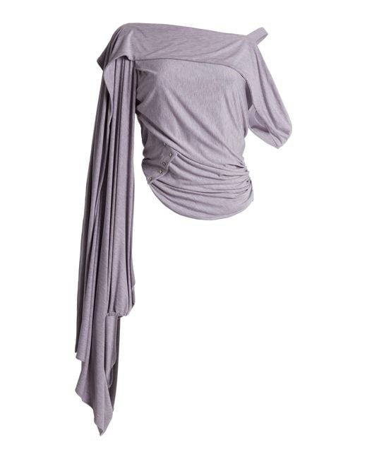 Christopher Esber Gray Aether Marle Jersey Top