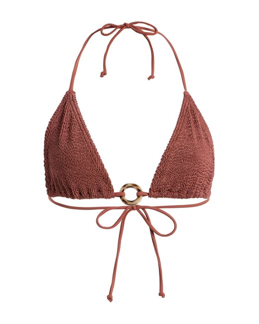 Bondeye Red Ingrid Ring Triangle Bikini Top