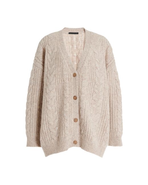 Jenni Kayne Cable-knit Alpaca-wool Cocoon Cardigan in Natural | Lyst