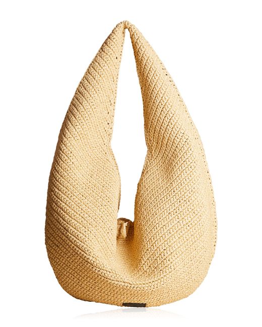 Khaite Natural Olivia Large Raffia Hobo Bag