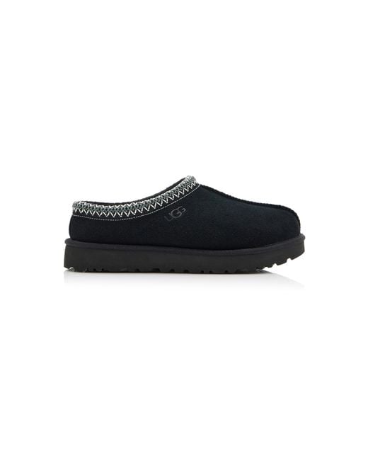 Ugg Black Tasman Sheepskin Platform Slippers
