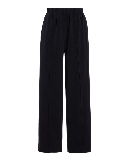 Another Tomorrow Black Exclusive Seamed Cotton Pants
