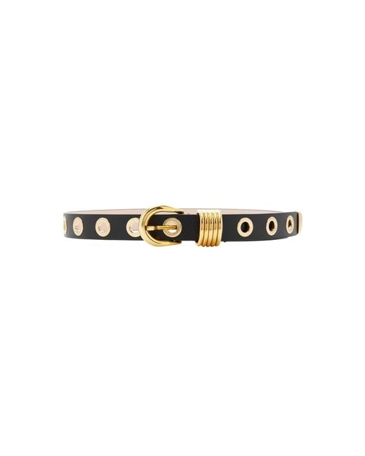 DEHANCHE Black Hollyhock Rivet Leather Belt