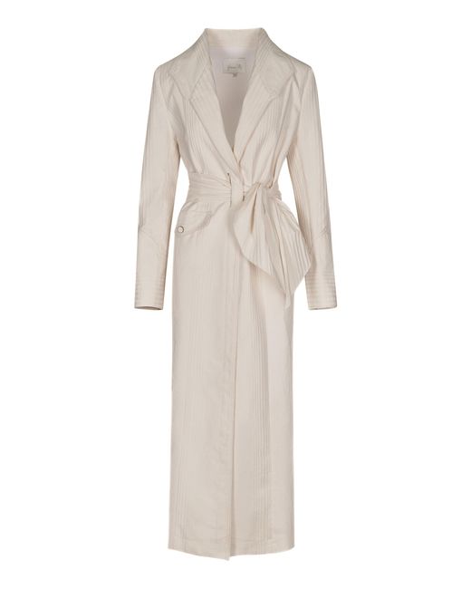 Johanna Ortiz White Welcome To The City Cotton Trench Coat