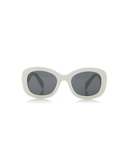 Prada White Round-frame Acetate Sunglasses