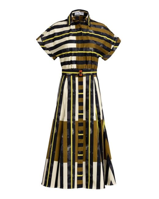 Silvia Tcherassi Green Noor Cotton Shirt Dress