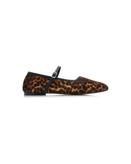 Frēda Salvador Multicolor Laurel Leopard Pony Hair Ballet Flats