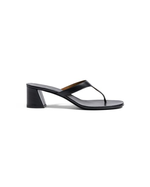 Khaite Black Archer Leather Sandals