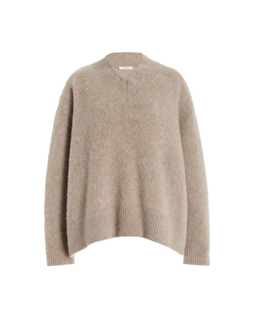 The Row Natural Fayette Oversized Brushed-cashmere Sweater