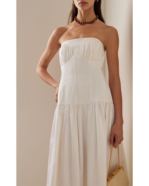 Cotton strapless maxi dress 2025