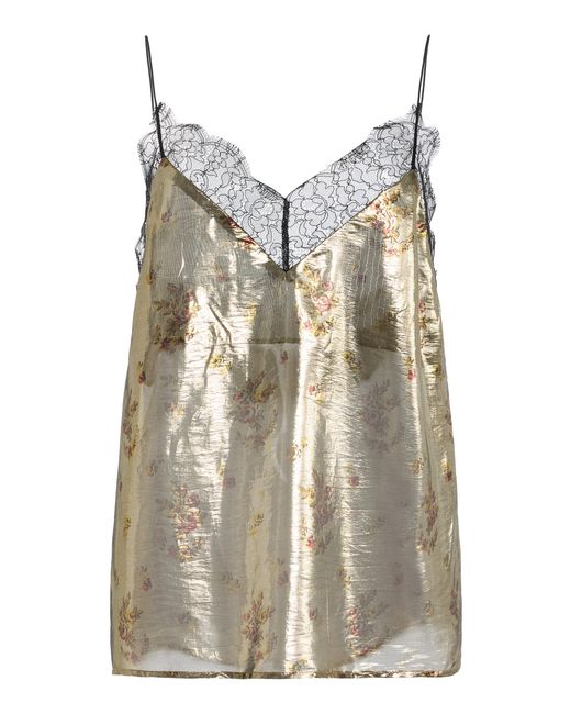 Franchise Metallic Layla Silk-Lurex Camisole