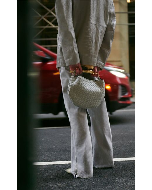 Bottega Veneta Gray Sardine Intrecciato Leather Bag