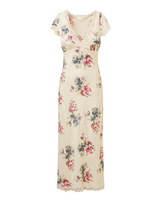 LoveShackFancy Natural Theodore Midi Dress
