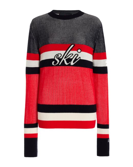 Perfect Moment Red Evie Wool Ski Sweater