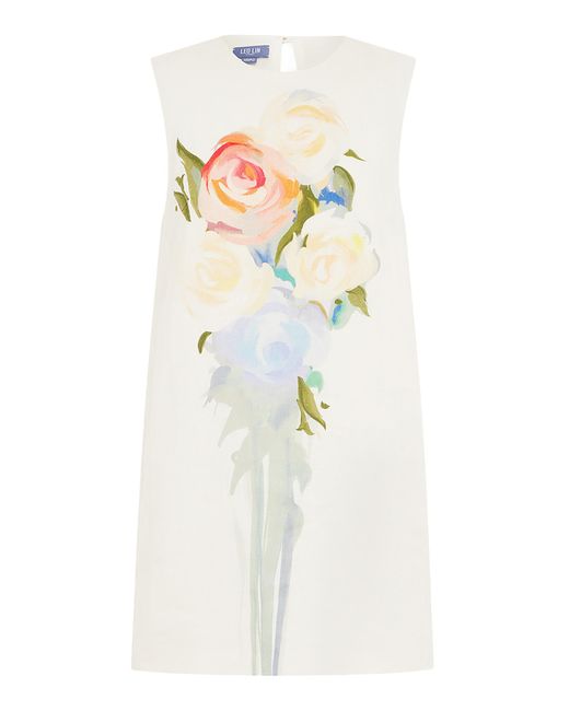 LEO LIN White Yvonne Linen Mini Dress
