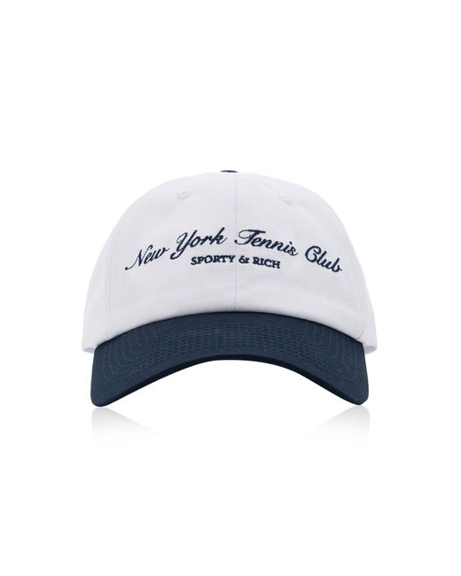 Sporty & Rich Blue Ny Tennis Club Cotton Baseball Hat