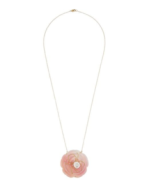 Annette Ferdinandsen White 18K Conch Diamond Necklace