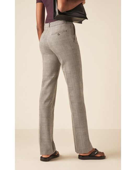 Coperni Gray Mid-rise Wool Straight-leg Pants