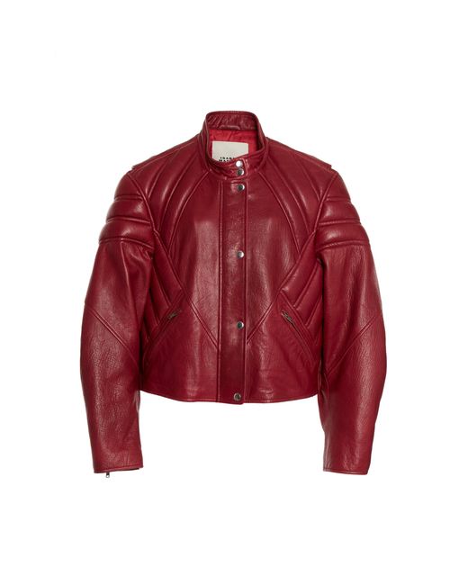 Isabel Marant Red Chady Leather Jacket
